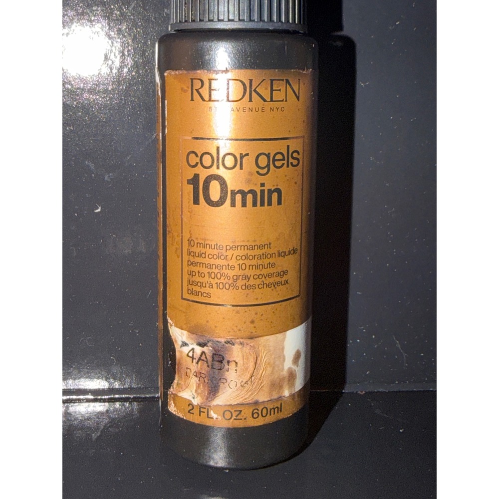 Redken Color Gels 10min Permanent Liquid Color 4ABn Dark Roast Fast Coverage